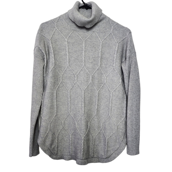Belldini Heather Gray Turtleneck Long sleeve Women's  Sweater Size M - Picture 1 of 7